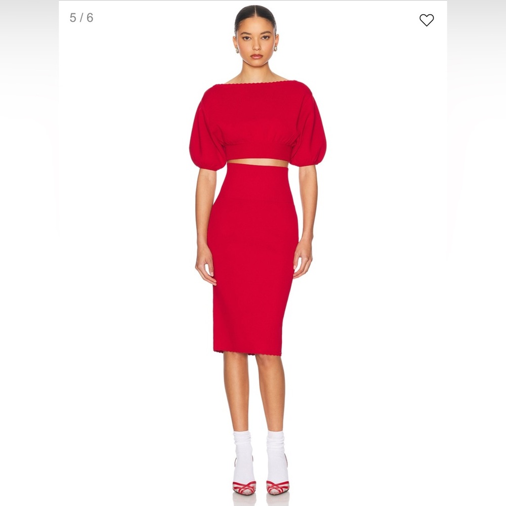 Helsa midi skirt and crop top set